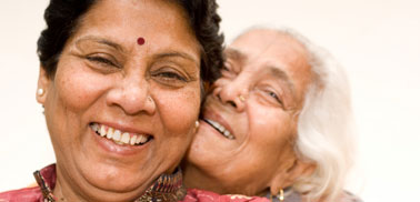 Indian mother and daughter